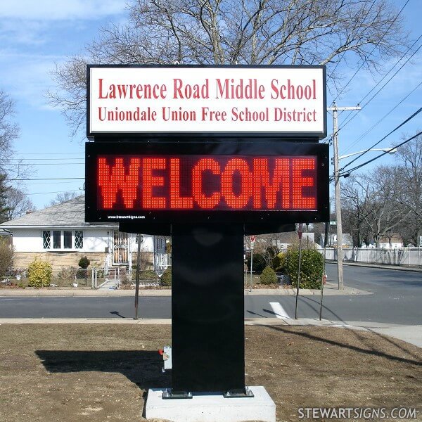 School Sign for Lawrence Road Middle School