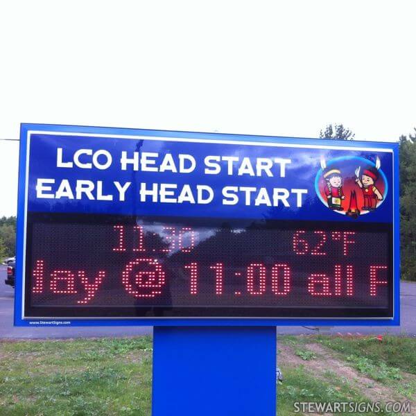 School Sign for Lco Head Start