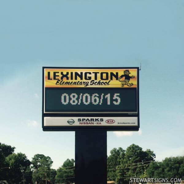 School Sign for Lexington Elementary School