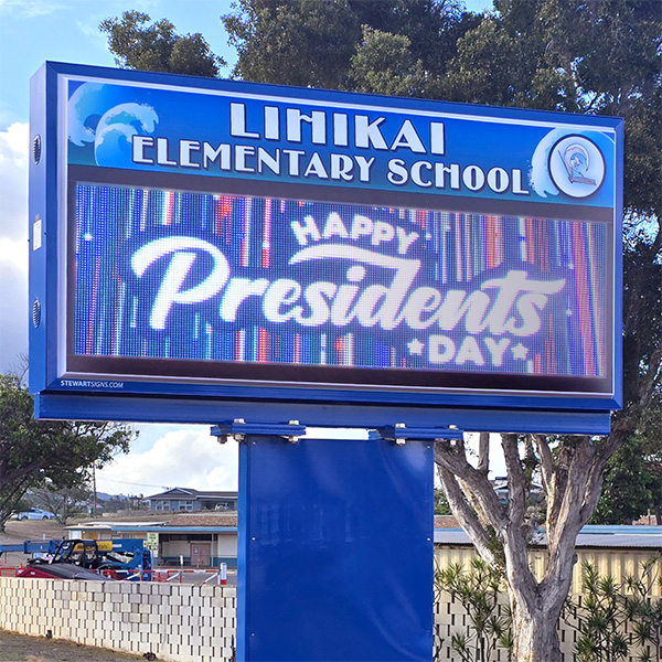 School Sign for Lihikai Elementary School