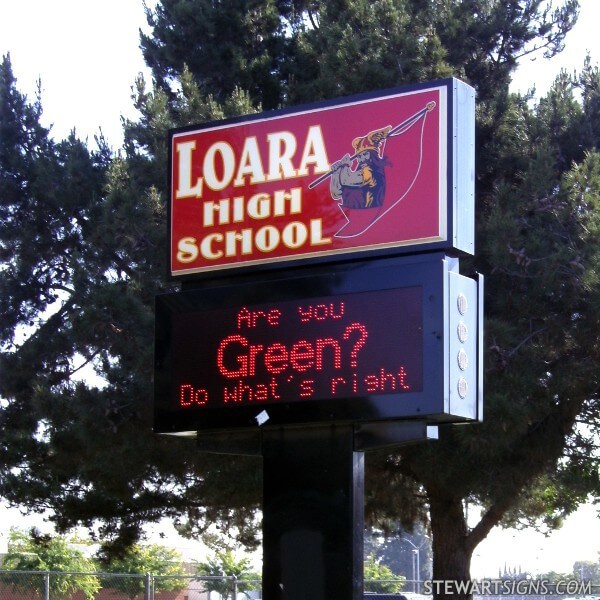 School Sign for Loara High School