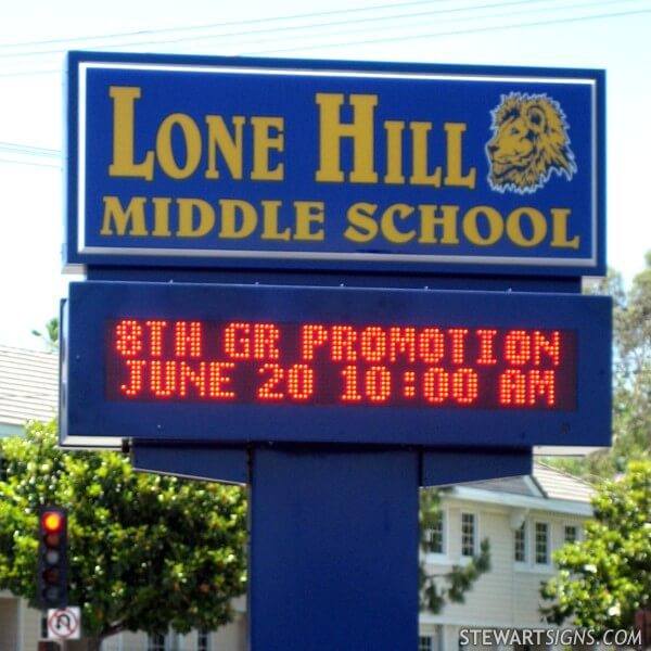 School Sign for Lone Hill Middle School