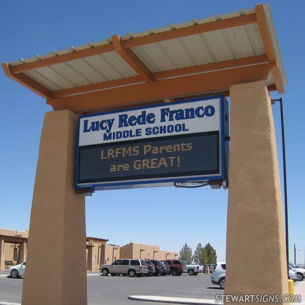 School Sign for Lucy Rede Franco Middle School