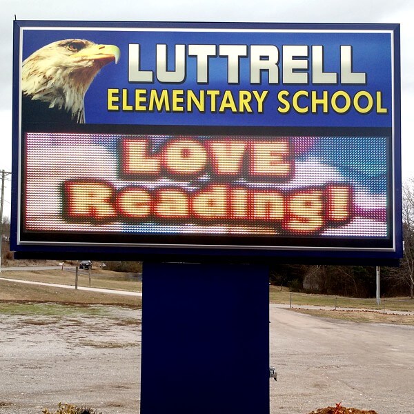 School Sign for Luttrell Elementary School