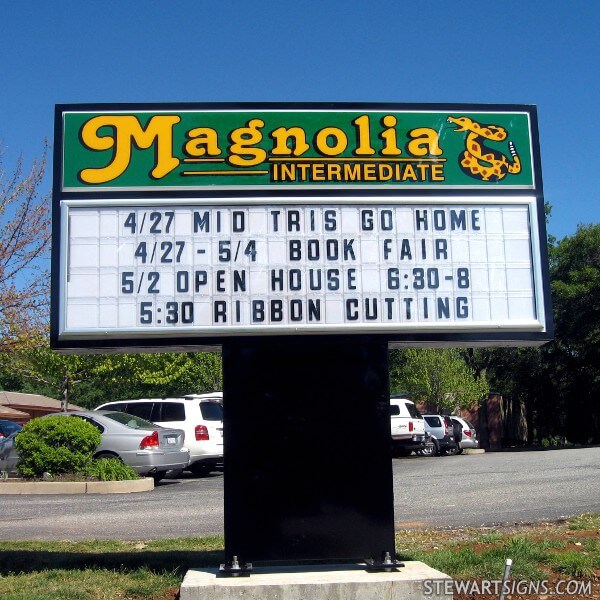 School Sign for Magnolia Intermediate School