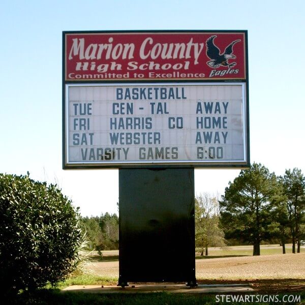 School Sign for Marion County High School