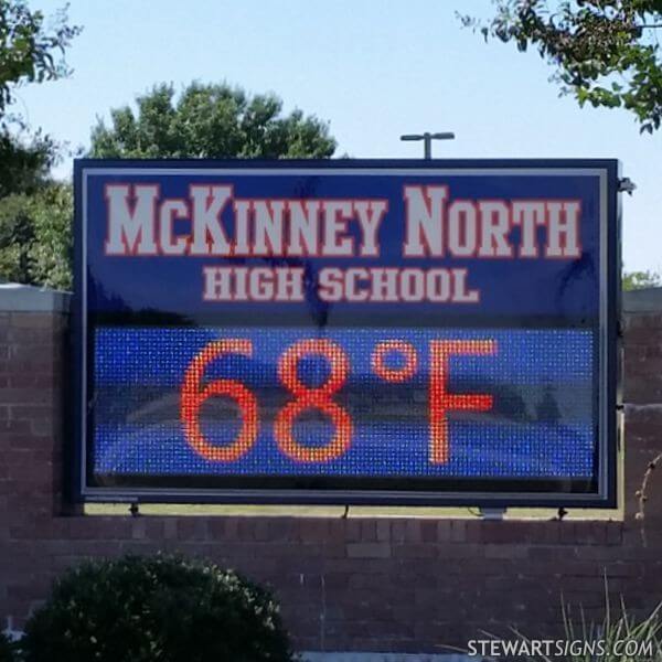 School Sign for Mckinney North High School