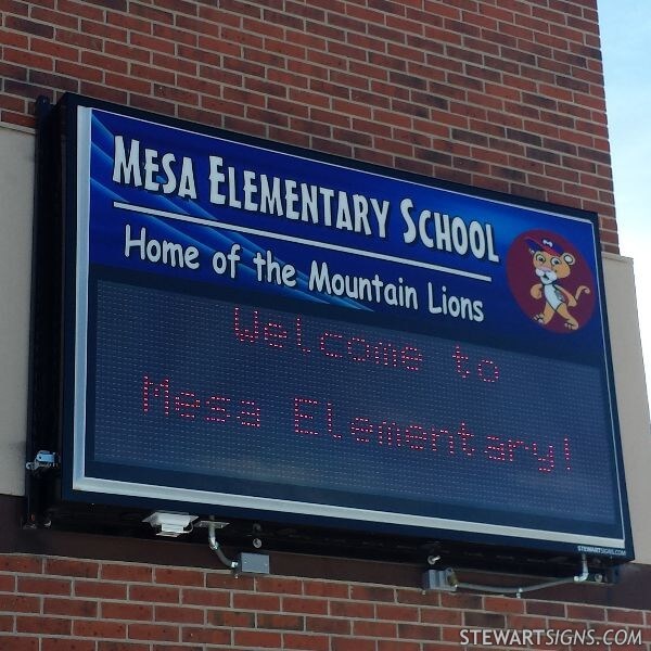 School Sign for Mesa Elementary School