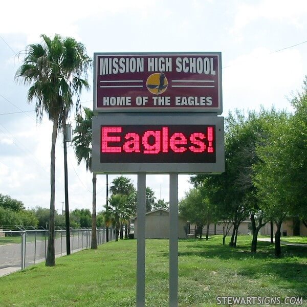 School Sign for Mission High School