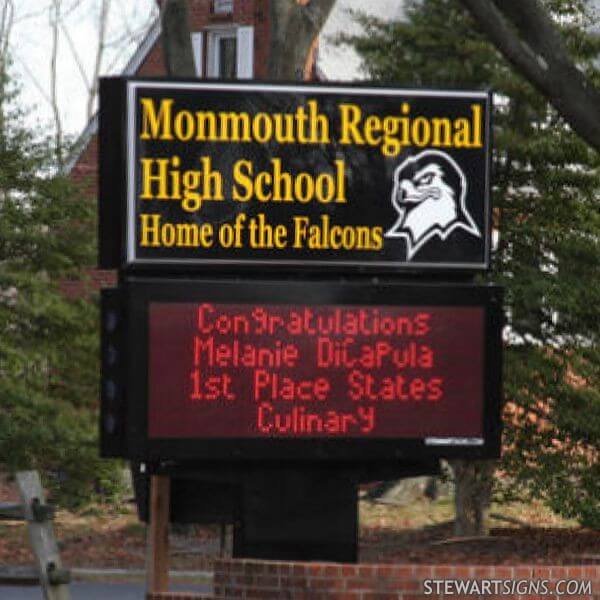 School Sign for Monmouth Regional High School