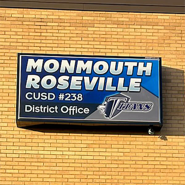 School Sign for Monmouth-roseville Cusd 238