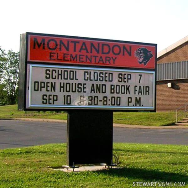 School Sign for Montandon Elementary School