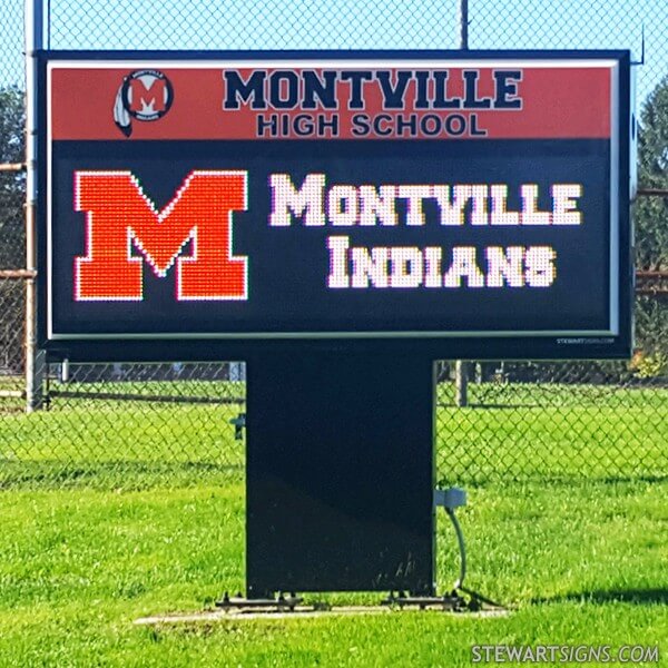 School Sign for Montville High School