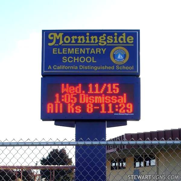 School Sign for Morningside Elementary School