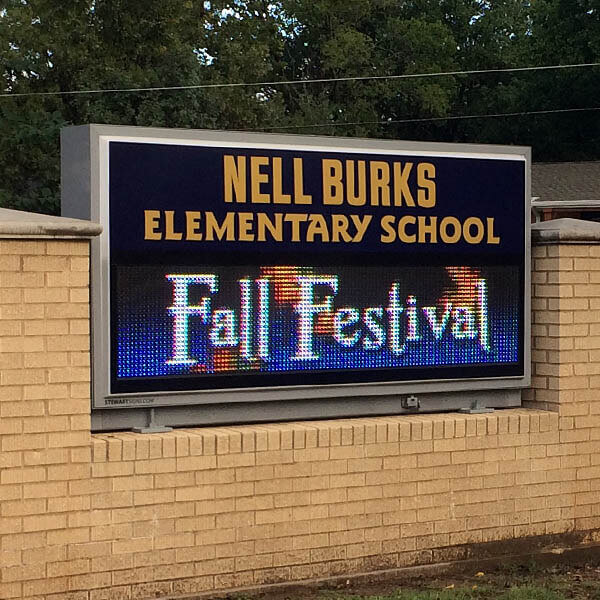 School Sign for Nell Burks Elementary School