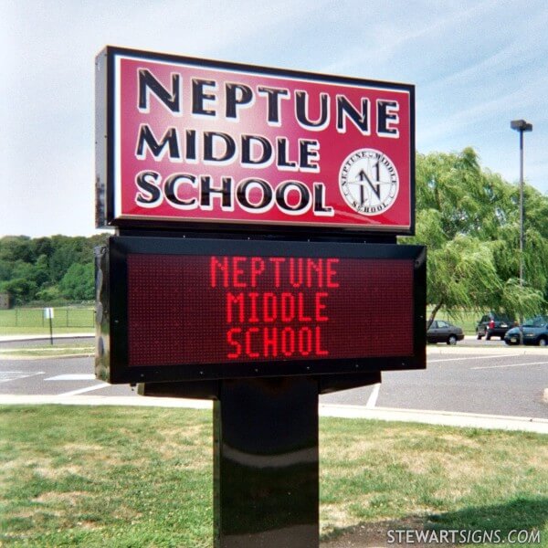 School Sign for Neptune Middle School