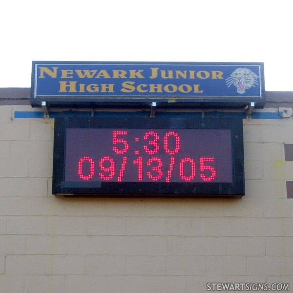 School Sign for Newark Junior High School