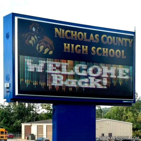 School Sign for Nicholas County High School