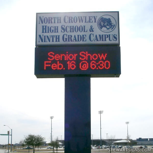 School Sign for North Crowley High School