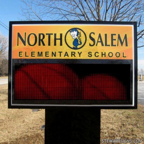 School Sign for North Salem Elementary School