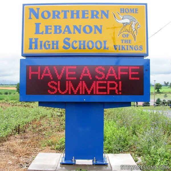 School Sign for Northern Lebanon High School