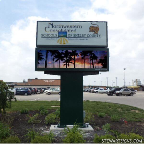 School Sign for Northwestern Consolidated School District