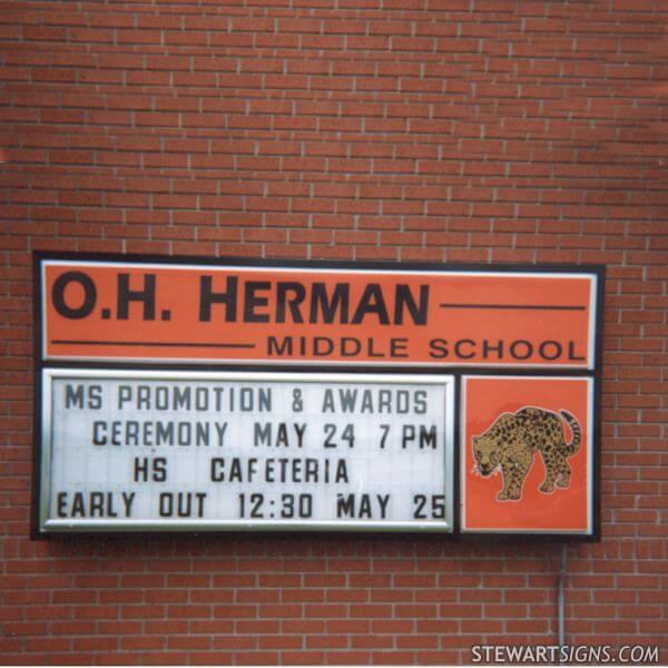 School Sign for O.h. Herman Middle School