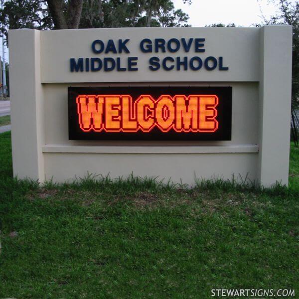 School Sign for Oak Grove Middle School