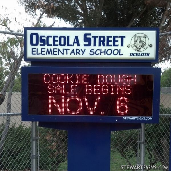 School Sign for Osceola Elementary School