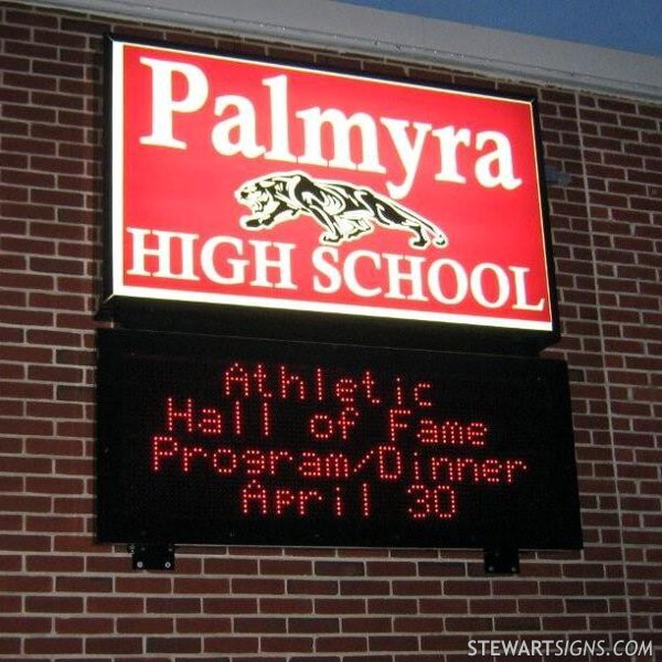 School Sign for Palmyra High School