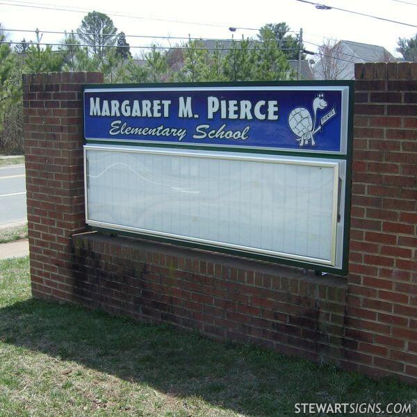 School Sign for Margaret M. Pierce Elementary - Reminton, VA