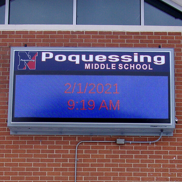 School Sign for Poquessing Middle School
