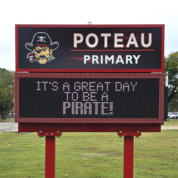 School Sign for Poteau Upper Elementary School