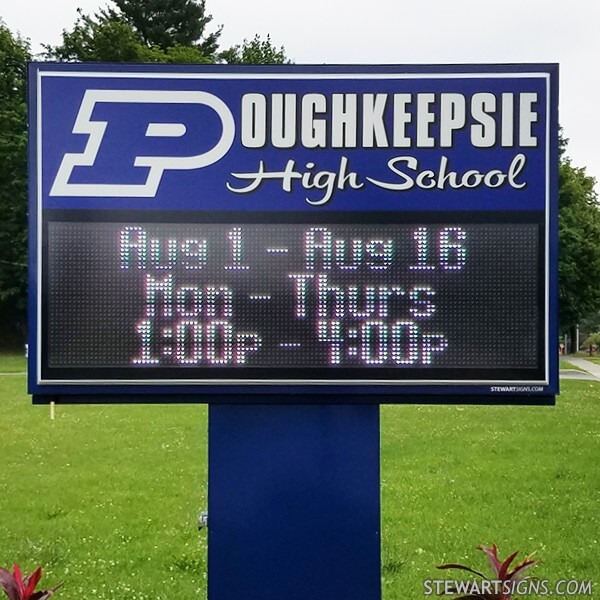 School Sign for Poughkeepsie High School