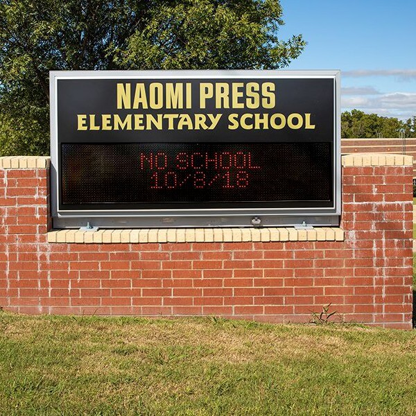 School Sign for Press Elementary School