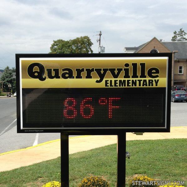 School Sign for Quarryville Elementary