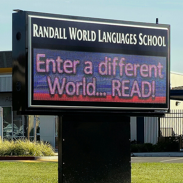 School Sign for Robert Randall Elementary School