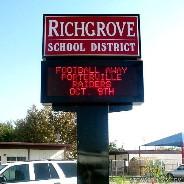 School Sign for Richgrove School District