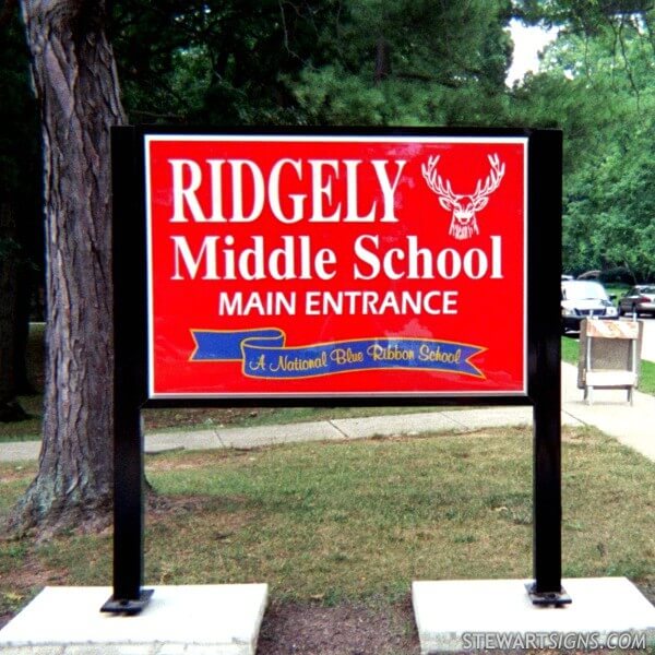 School Sign for Ridgely Middle School