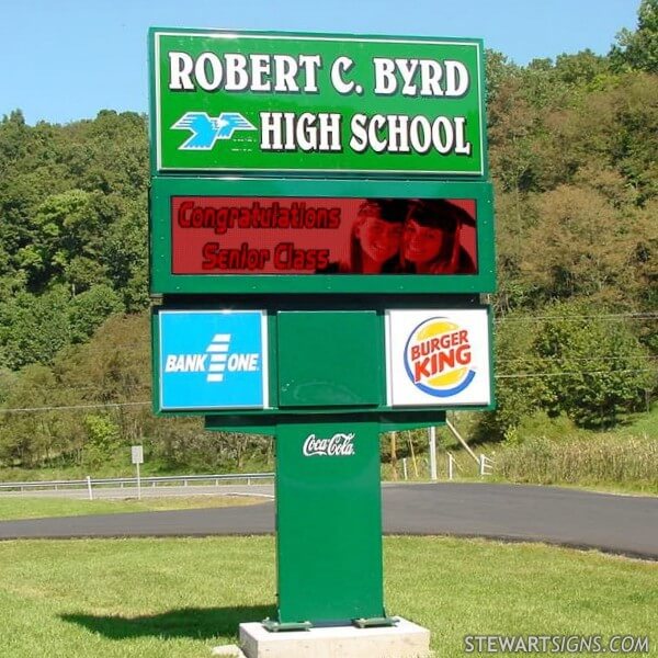 School Sign for Robert C. Byrd High School