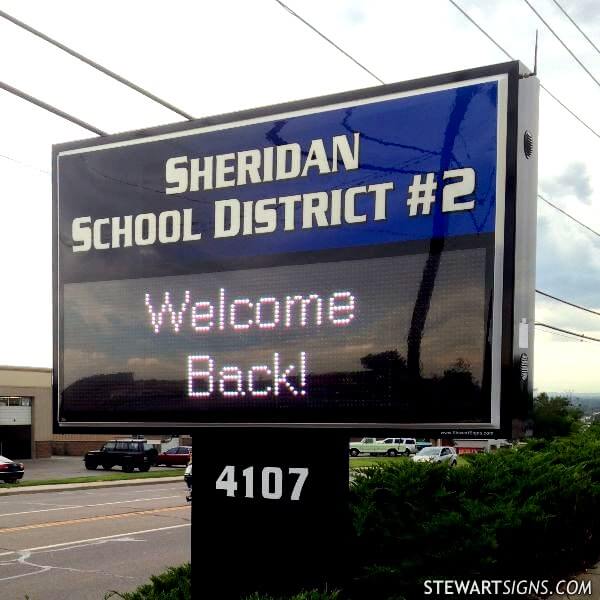 School Sign for Sheridan Middle School