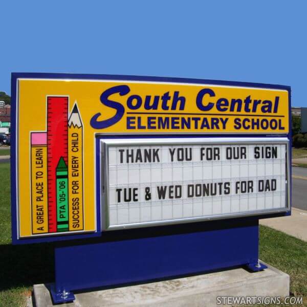 School Sign for South Central Elementary School