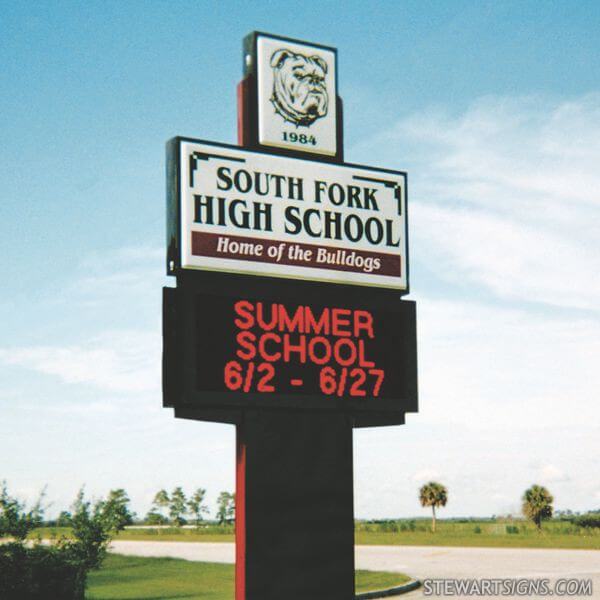 School Sign for South Fork High School