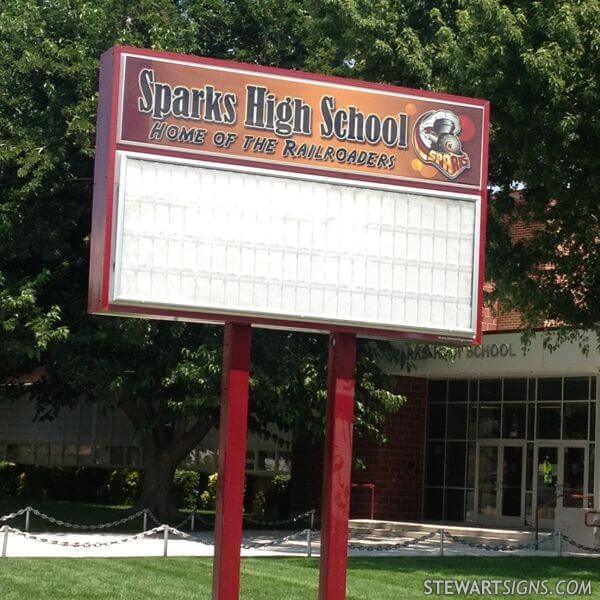 School Sign for Sparks High School
