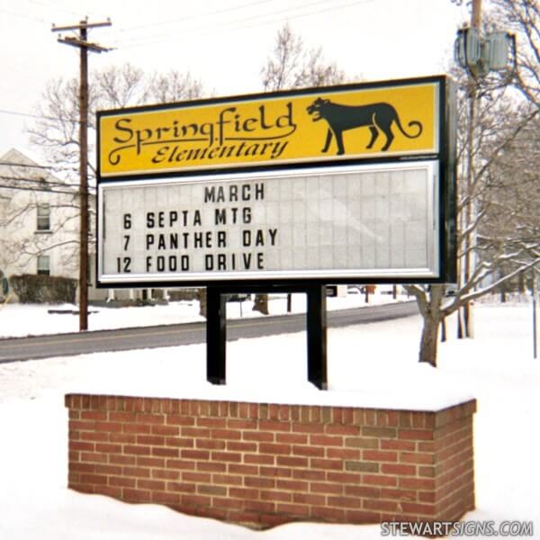 School Sign for Springfield Elementary