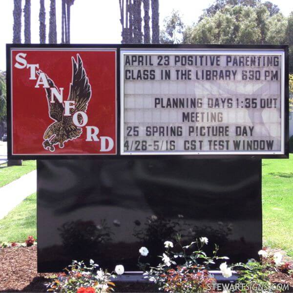 School Sign for Leland Stanford Middle School