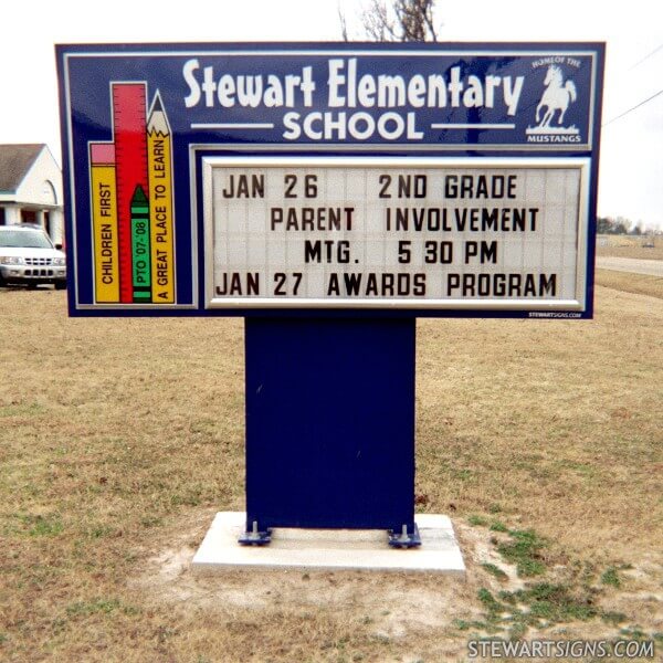 School Sign for Stewart Elementary Forrest City, AR
