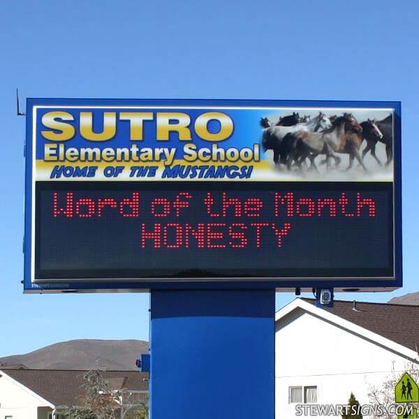 School Sign for Sutro Elementary School