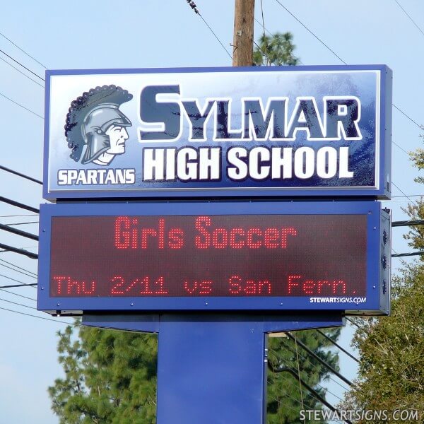 School Sign for Sylmar High School