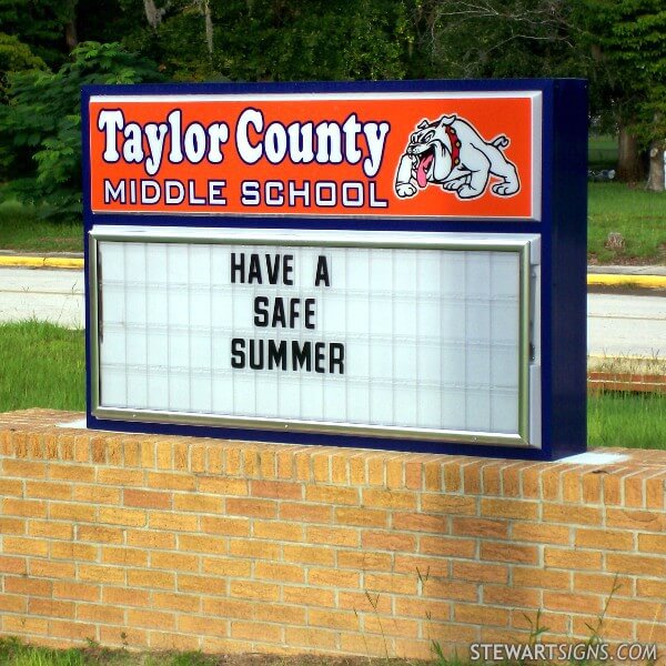 School Sign for Taylor County Middle School